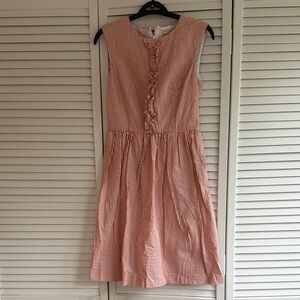 Brooks Brothers Seersucker Sleeveless Dress with pockets